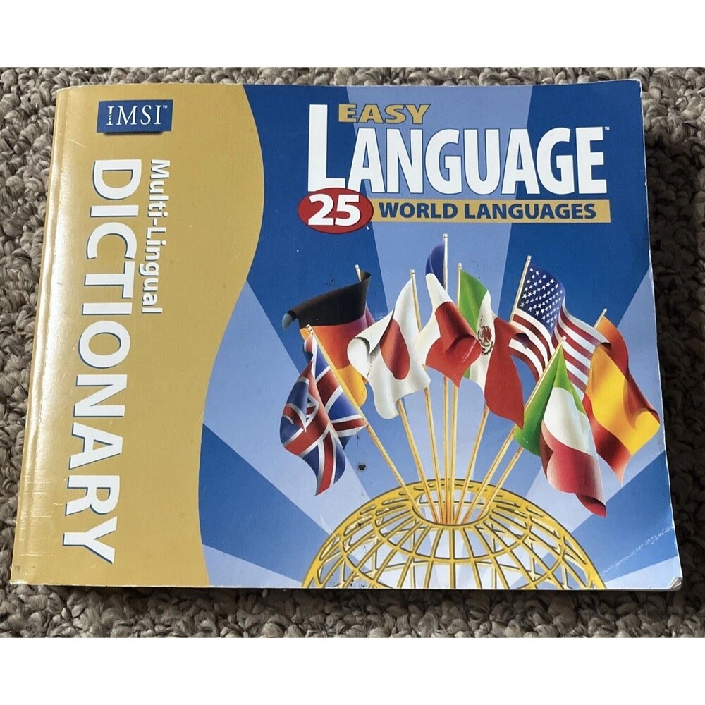 Easy Language 25 World Languages Book Multi-Lingual Dictionary Paperback